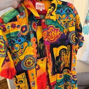 🌺 VINTAGE 90s JAMS WORLD Hawaiian Shirt — Men’s L